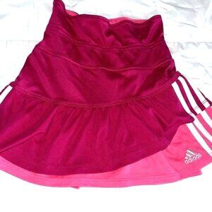 Adidas Girls Skort Size 6 Pink Athletic Tennis Polyester Blend